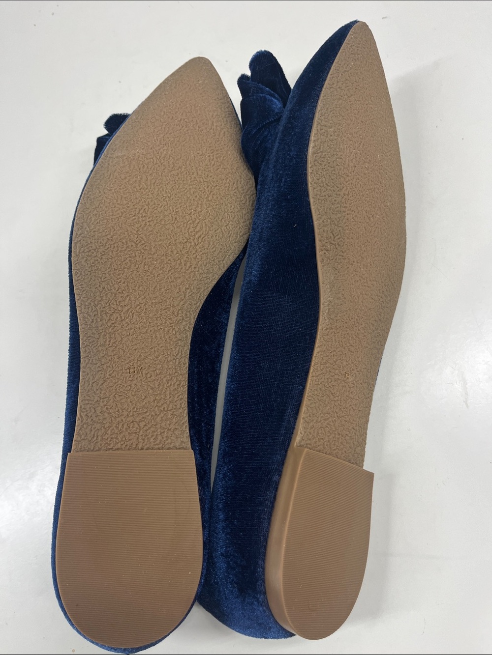 New Jack Rogers Velvet Bow Flats Heidi in Blue Size 11 - Picture 7 of 8